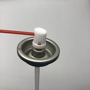 Valve for carburetor cleaner aerosol canister